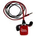 Zipper Ear Buds with Pull - Red